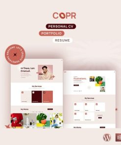 Copr - Tek Sayfa Kişisel Portföy, CV ve Özgeçmiş WordPress Teması