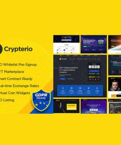 Crypterio - NFT ve Kripto Açılış Sayfası WordPress Teması