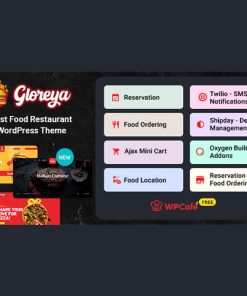 Gloreya - Food Ordering & Delivery Restaurant WordPress Theme