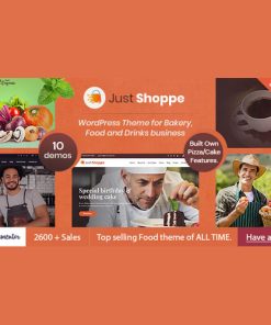 Justshoppe - Elementor Pasta, Fırın ve Yiyecek WordPress